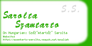 sarolta szamtarto business card